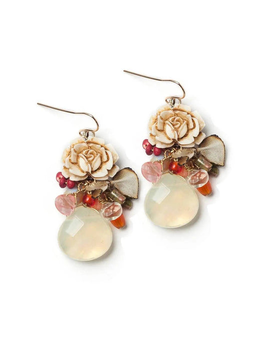 Rustic Rose Earrings Elements Jill Schwartz