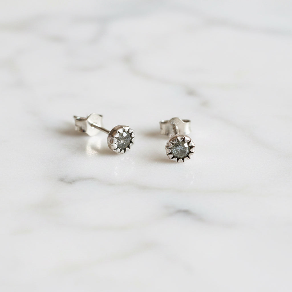 Salt and Pepper Diamond Studs
