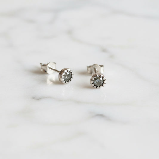 Salt and Pepper Diamond Studs