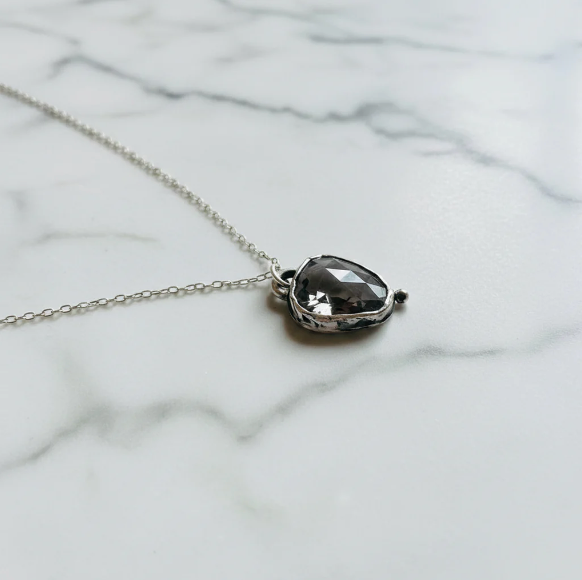 Rutilated Quartz Handcrafted Silver Pendant Necklace, Artisan Necklace