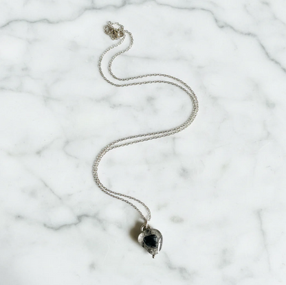 Rutilated Quartz Handcrafted Silver Pendant Necklace, Artisan Necklace