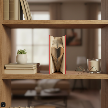 3D Folded Book Art Heart