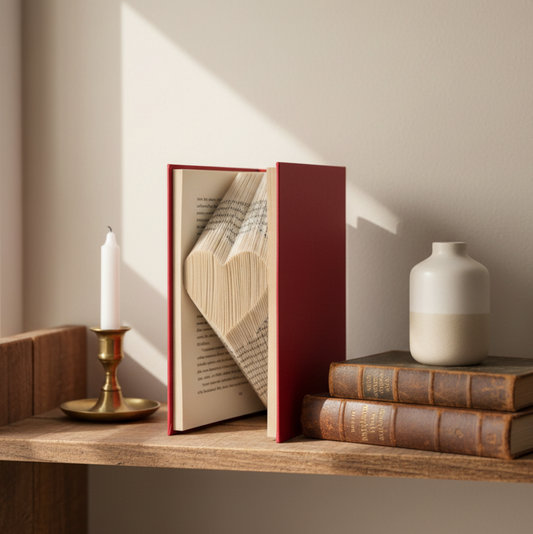 3D Folded Book Art Heart