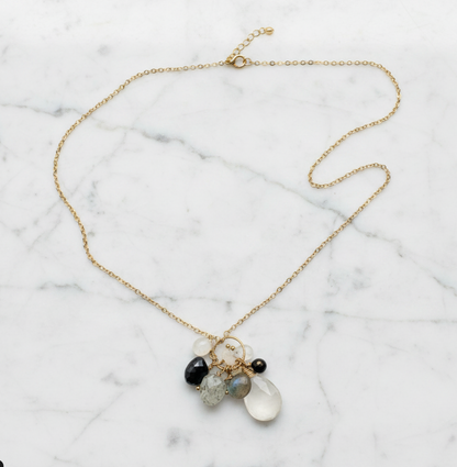 Multi Gemstone Charm Necklace