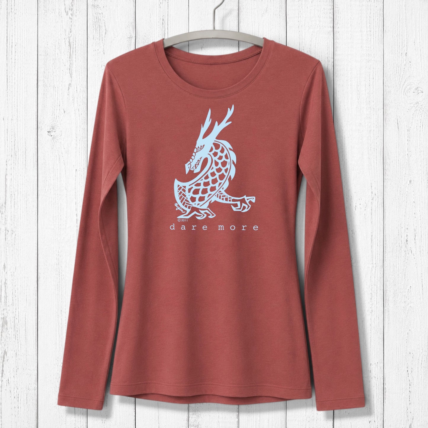 "Dare More" Dragon Long Sleeve T-Shirt for Women