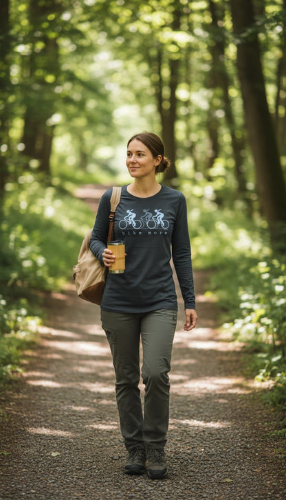 "Bike More" Bicycle Long Sleeve T-Shirt for Women