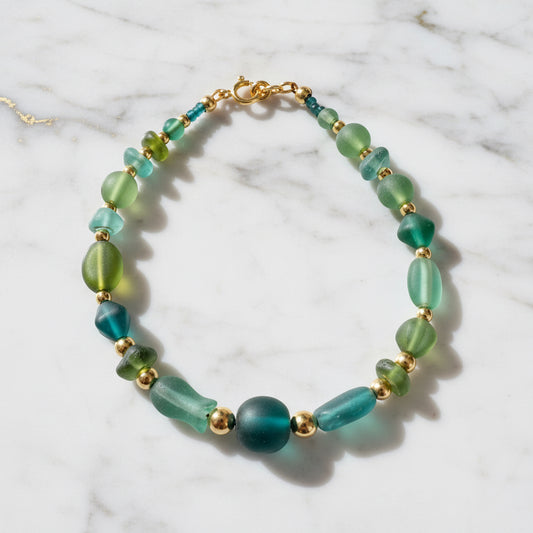 Sea Glass Inspired Beaded Bracelet* Janine Design