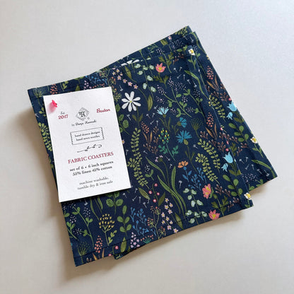 Botanical cloth napkins set
