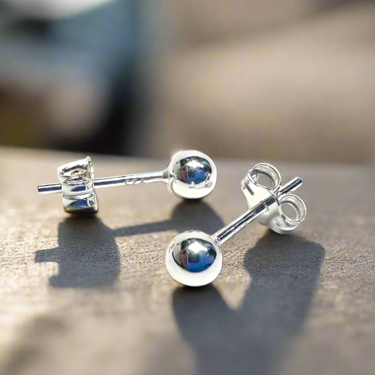 Silver Ball Studs/Silver Stud Earrings*