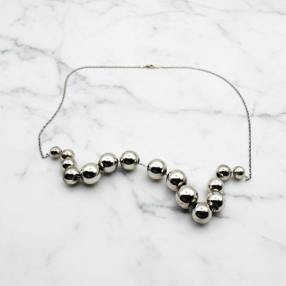 Eco-Friendly Silver Bead Necklace for Sustainable Style