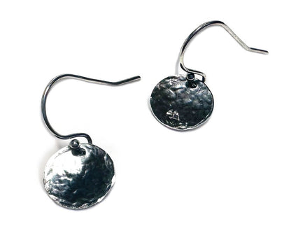 Silver Disk Earrings/Moon Earrings*