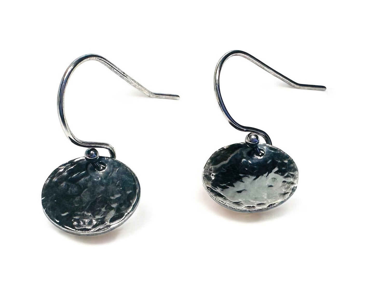 Silver Disk Earrings/Moon Earrings*