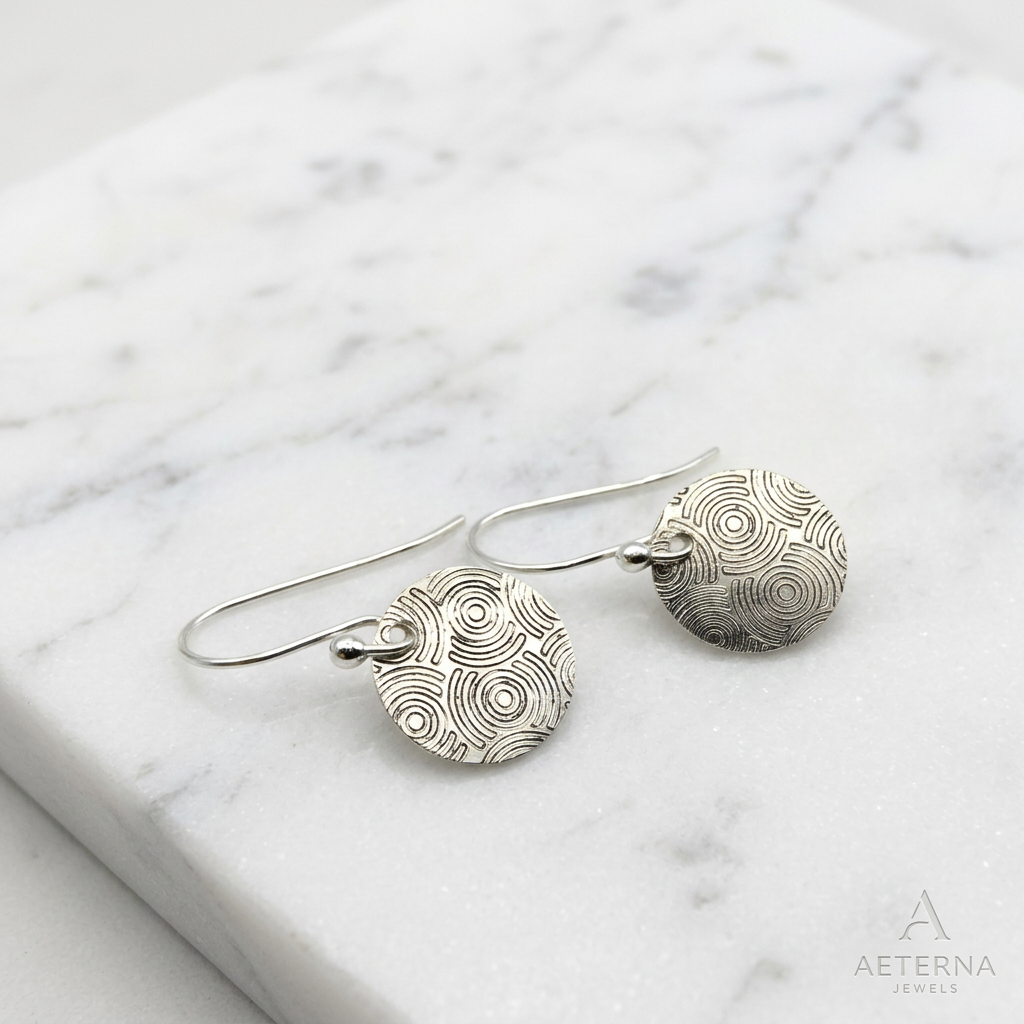 Silver Disk Earrings