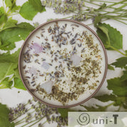 Sooothe Lavender Mint Botanical Tin Candle Herb Soy Wax Gift Ash & Rose