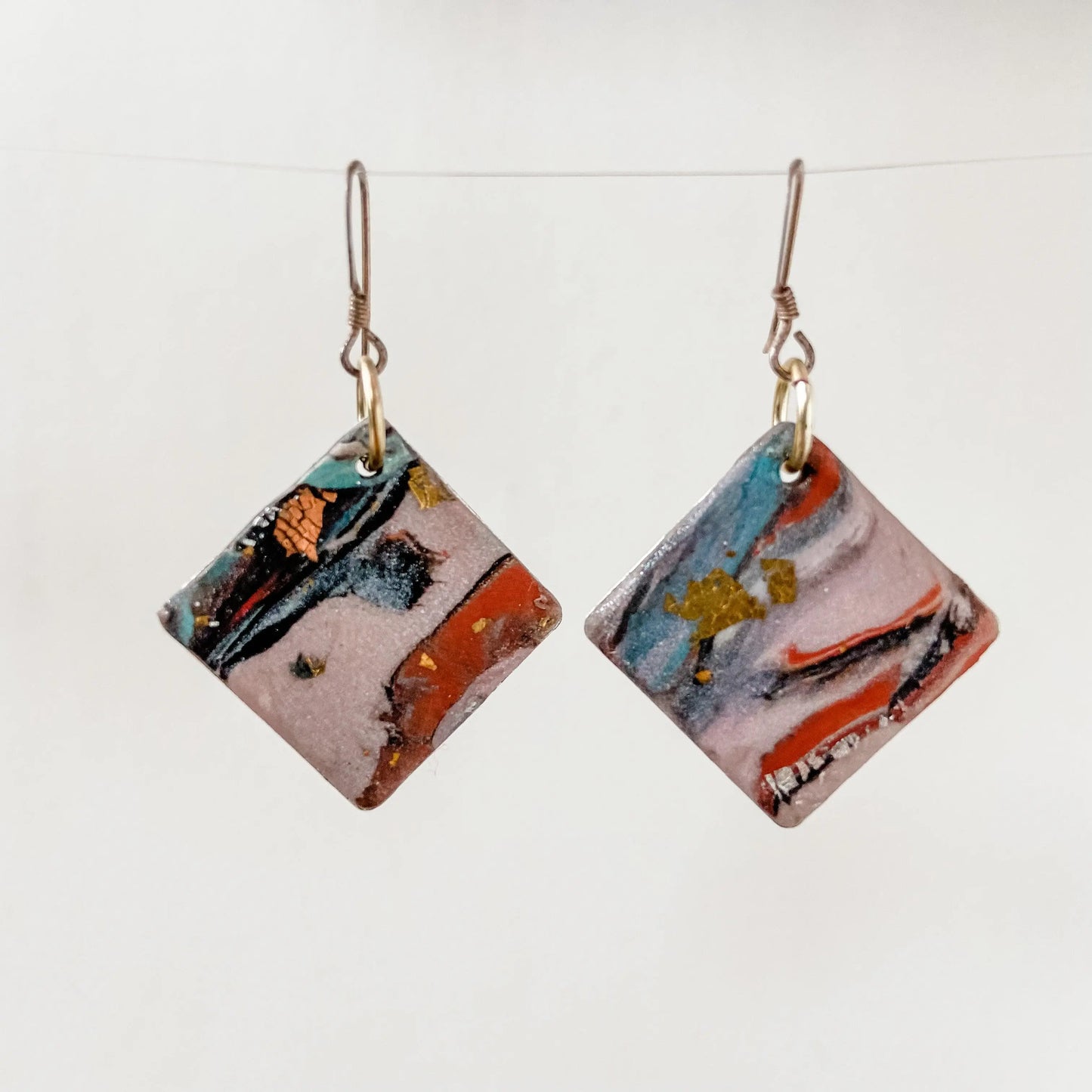 Square Polymer Clay  Earrings - Uni-T
