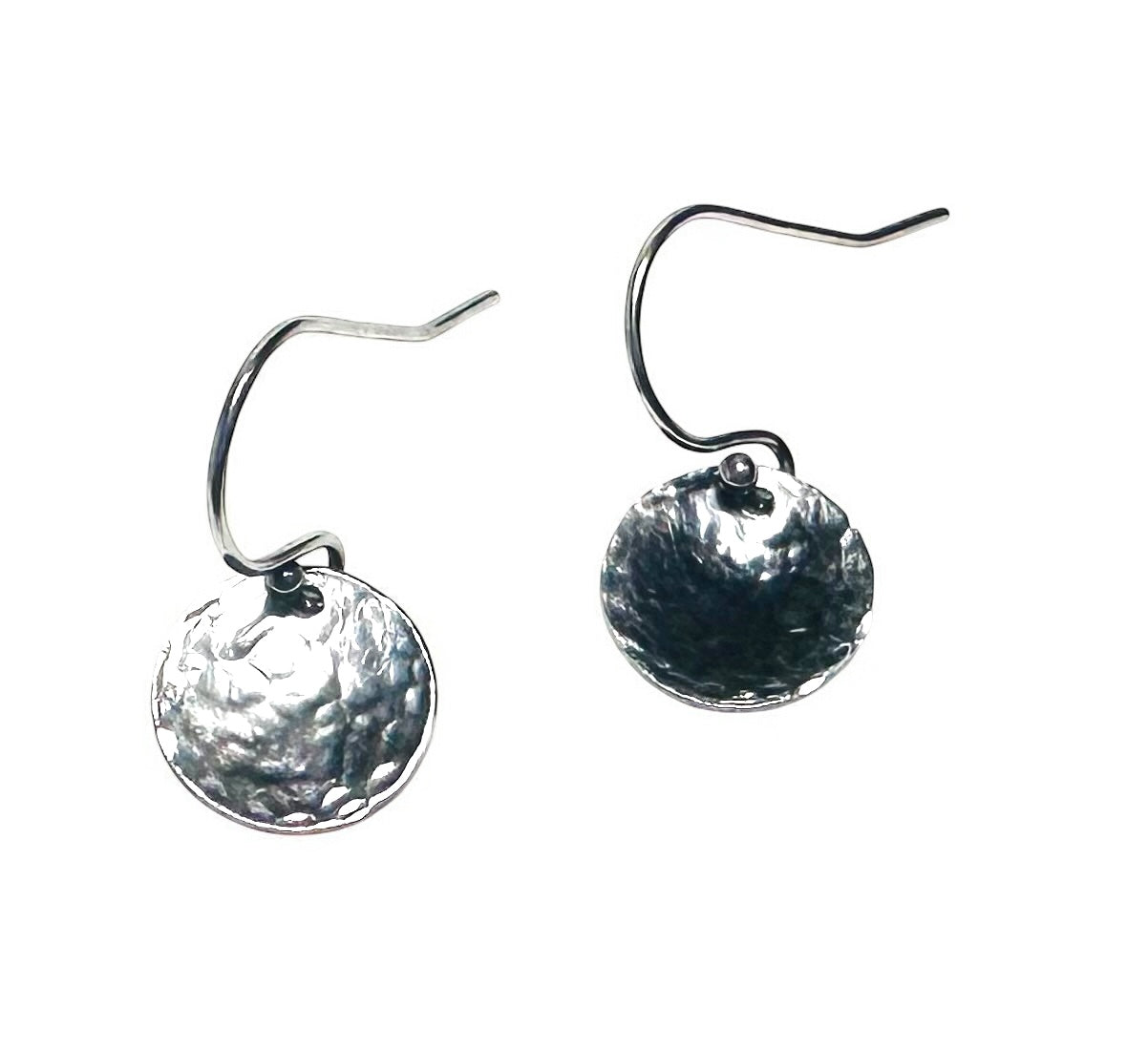 Silver Disk Earrings/Moon Earrings*
