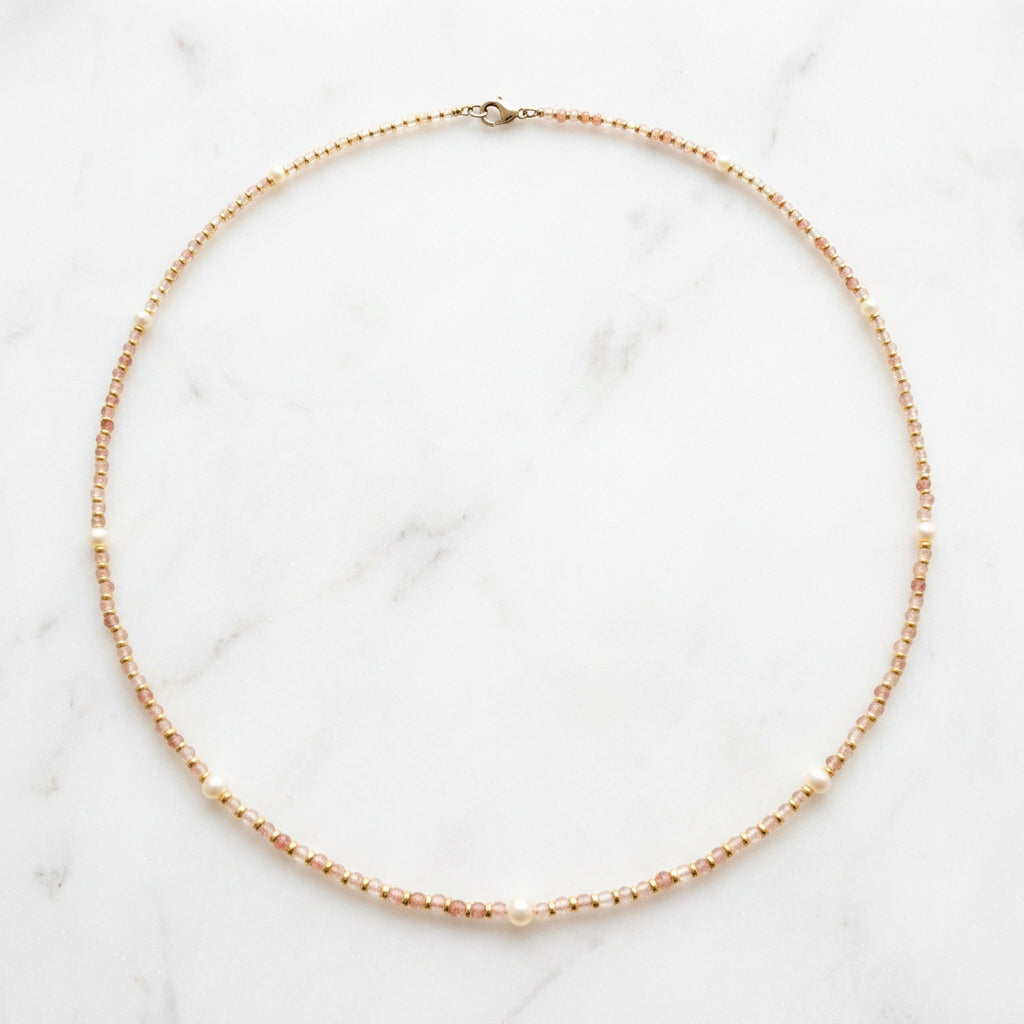 Gemstone and High Grade Pearl Necklace