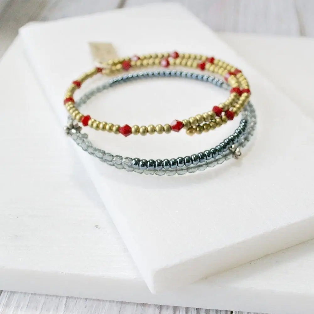 Stretch Beaded Bangle Bracelets, One Size Fits All - Uni-T