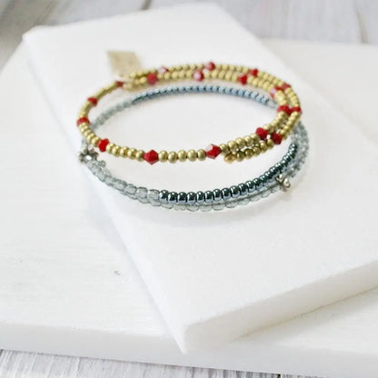 Stretch Beaded Bangle Bracelets, One Size Fits All - Uni-T