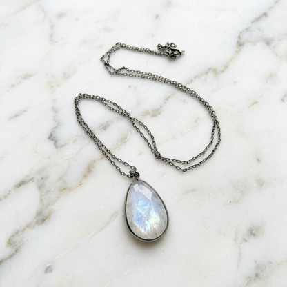 Moonstone Teardrop Necklace