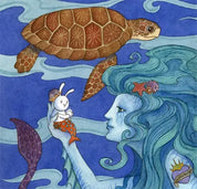 The Gift, Mermaid art print ocean sealife illustration