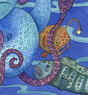 The Gift, Mermaid art print ocean sealife illustration