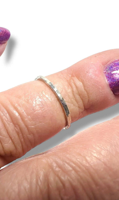 Thin Hammered Stacking Ring/small Size 4 3/4* Janine Gerade