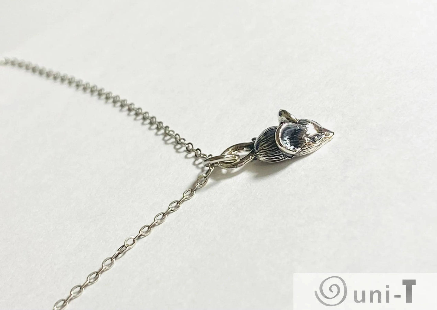 Tiny Mouse Necklace, Mice Necklace, Animal Totem Jewelry, Dainty Silver Mouse Pendant