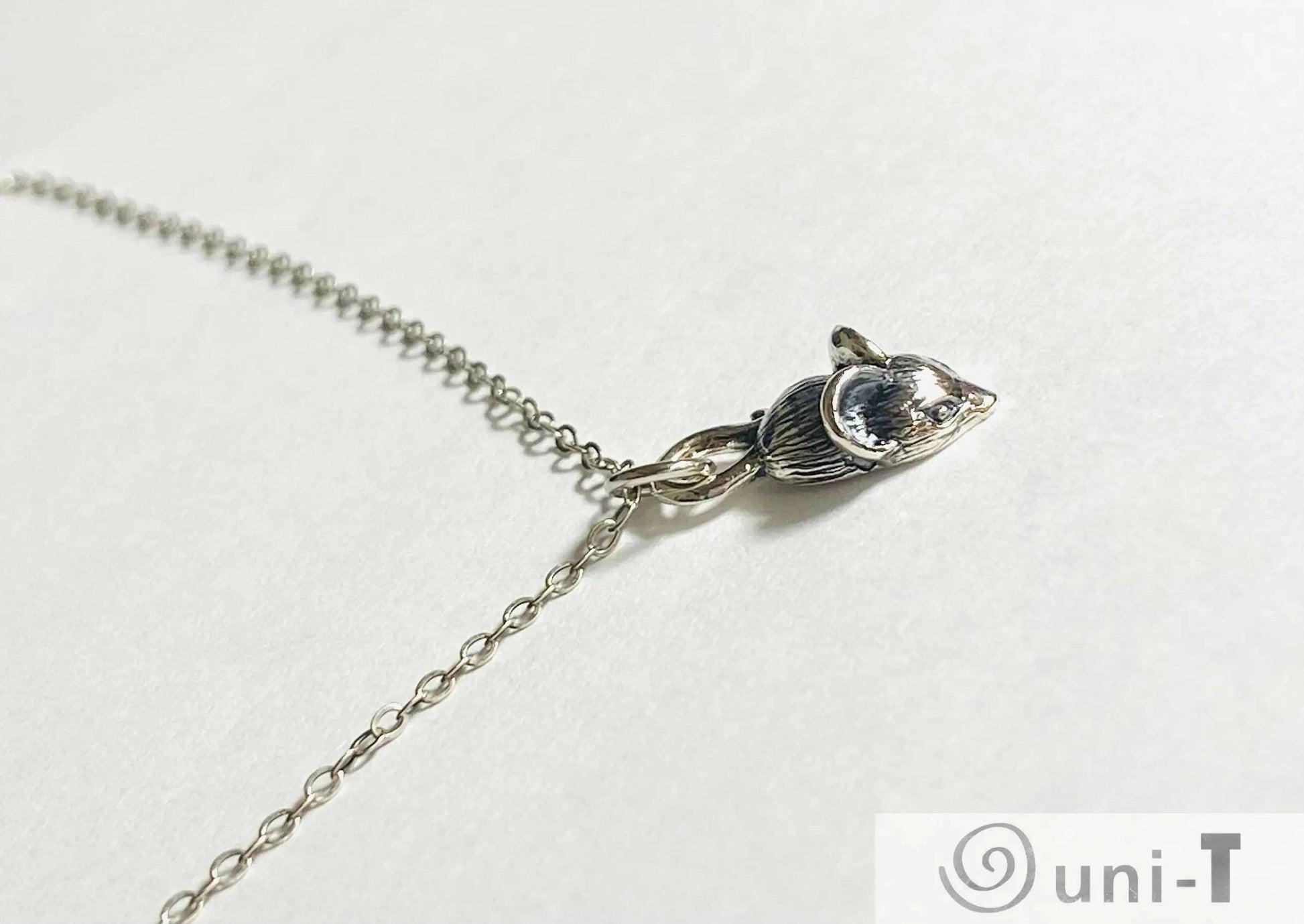 Tiny Mouse Necklace, Mice Necklace, Animal Totem Jewelry, Dainty Silver Mouse Pendant