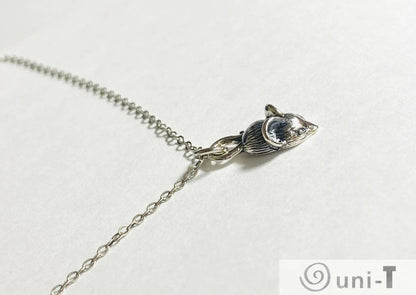 Tiny Mouse Necklace, Mice Necklace, Animal Totem Jewelry, Dainty Silver Mouse Pendant