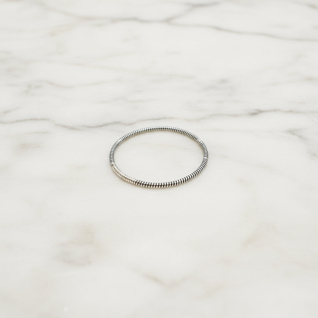 Silver Twist Pattern Ring display