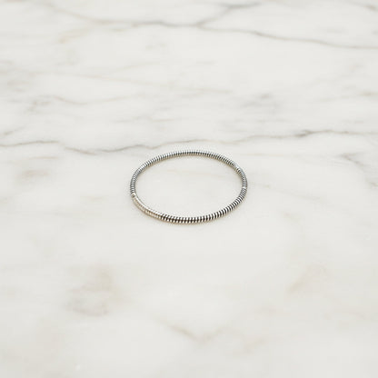 Silver Twist Pattern Ring display