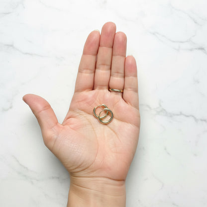 Gold Huggie Hinge Hoops