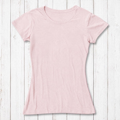 Rustic pink Women's Lion T-Shirt in bamboo & organic cotton, featuring a geometric lion design and empowering message for bold women.
