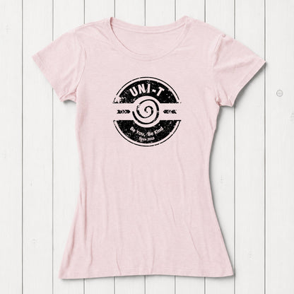 Pink inspirational women's T-shirt in bamboo & organic cotton with Uni-T's 'Be You Be Kind' graphic. A perfect self-love gift idea.