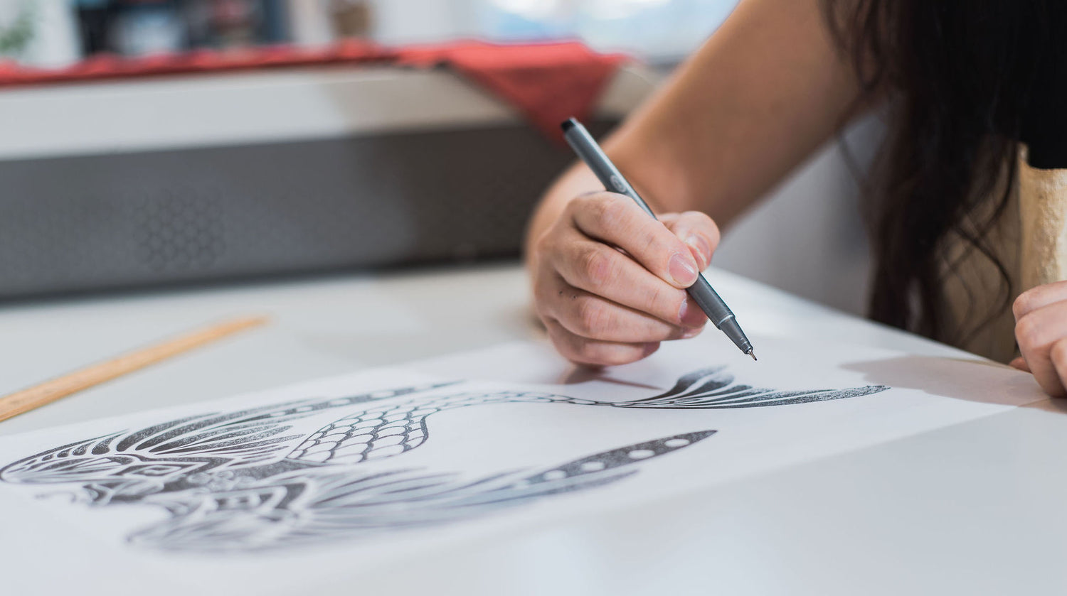 Eujin Kim Neilan, artist and founder of Uni-T, in her eco-conscious design studio in Massachusetts
