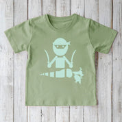 Kids' Veggie Ninja T-shirt - Organic Cotton Fun Design