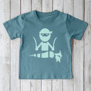 Kids' Veggie Ninja T-shirt - Organic Cotton Fun Design