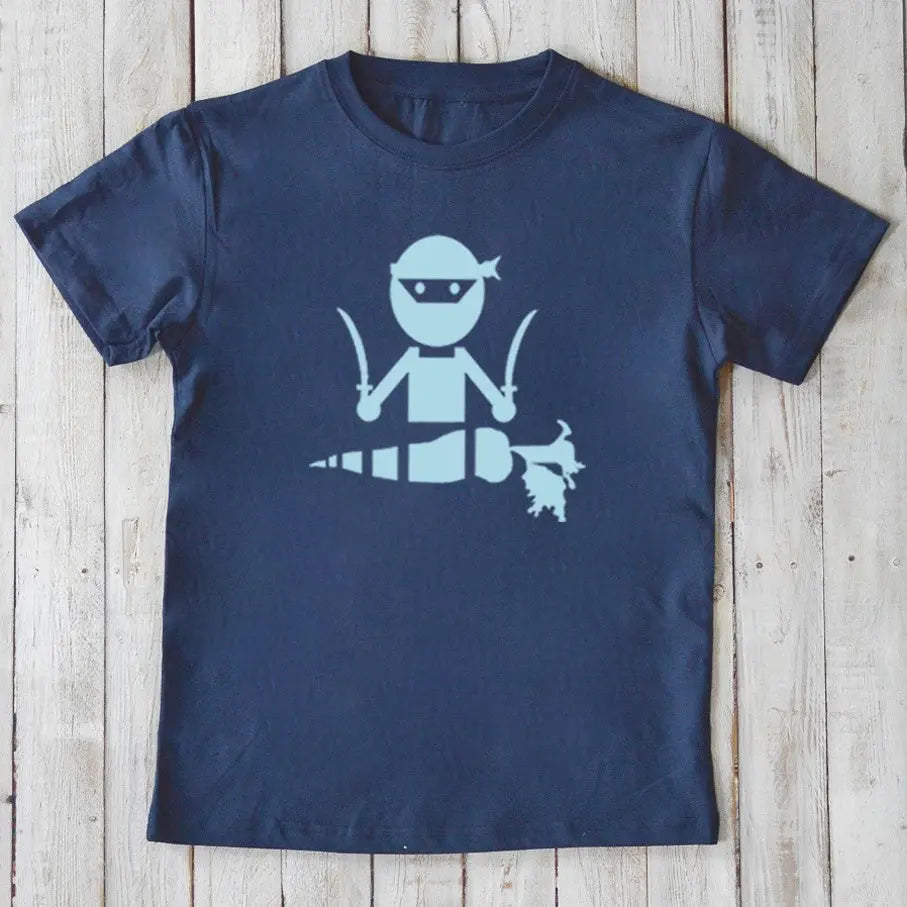 Kids' Veggie Ninja T-shirt - Organic Cotton Fun Design