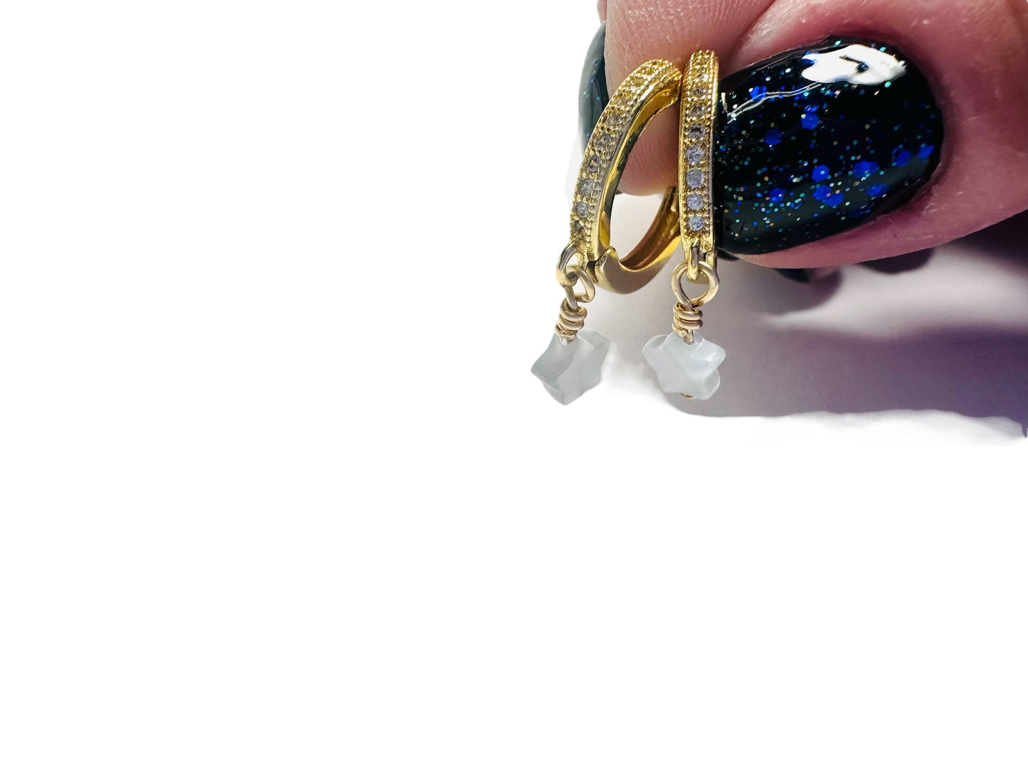 Star Huggie Hoops, Gold Filled Earrings*