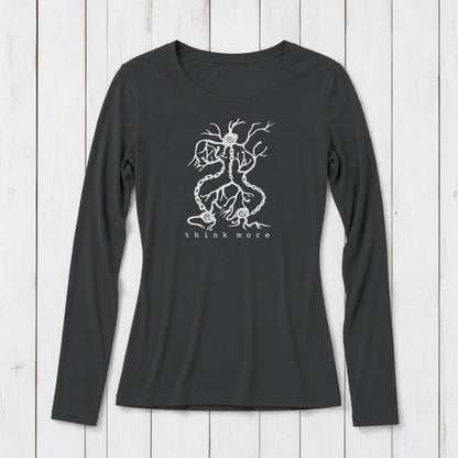 "Think More" Long Sleeve T-Shirt for Women