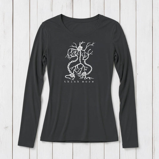 "Think More" Long Sleeve T-Shirt for Women