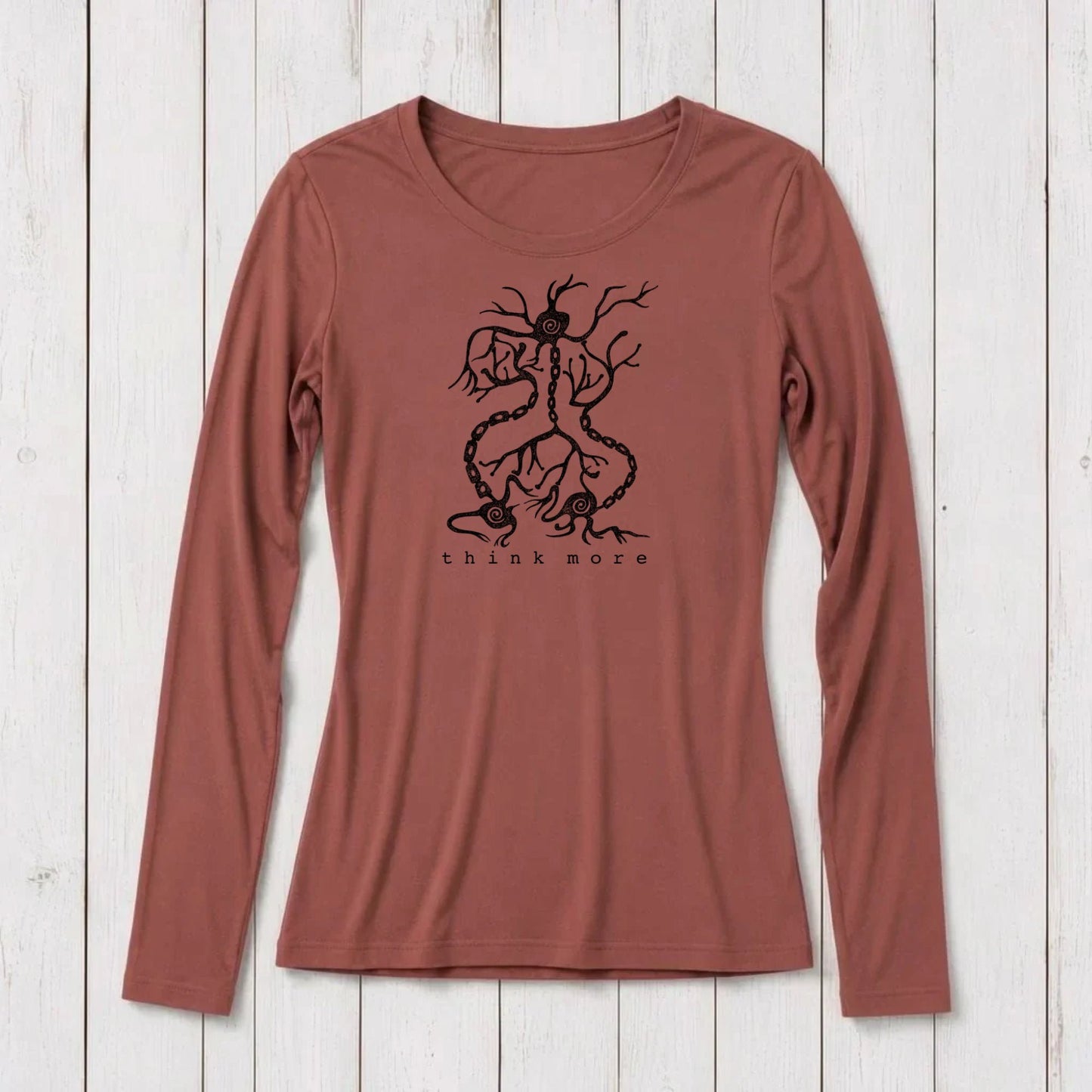"Think More" Long Sleeve T-Shirt for Women