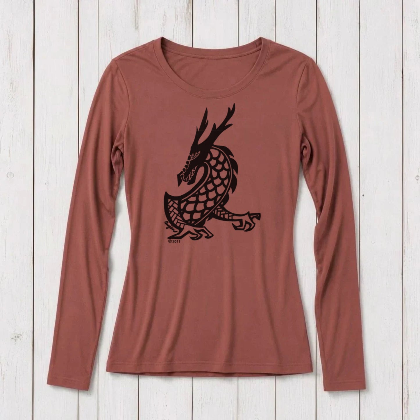 Majestic Dragon Long Sleeve T-shirt for Women