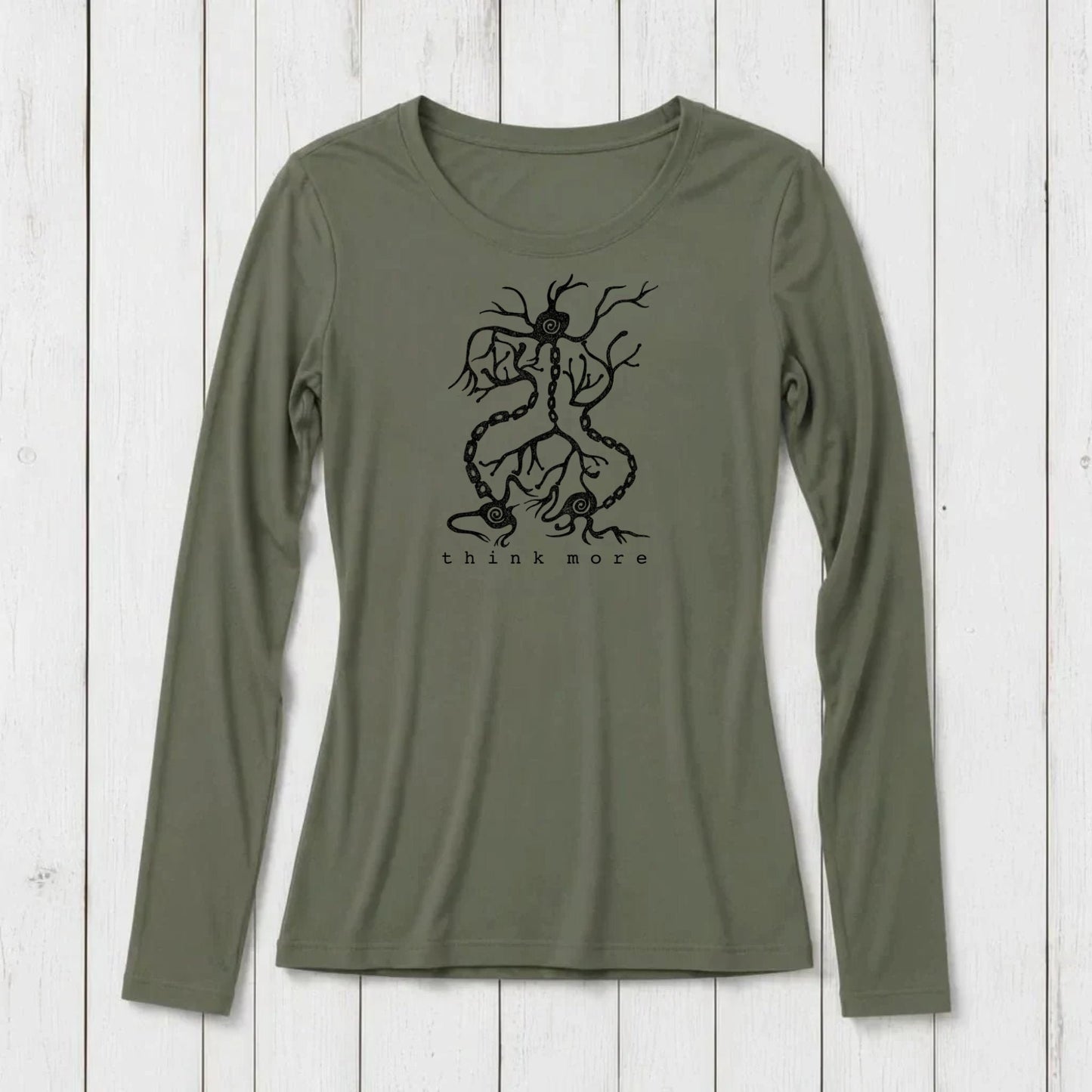 "Think More" Long Sleeve T-Shirt for Women