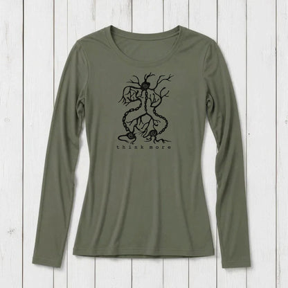 "Think More" Long Sleeve T-Shirt for Women