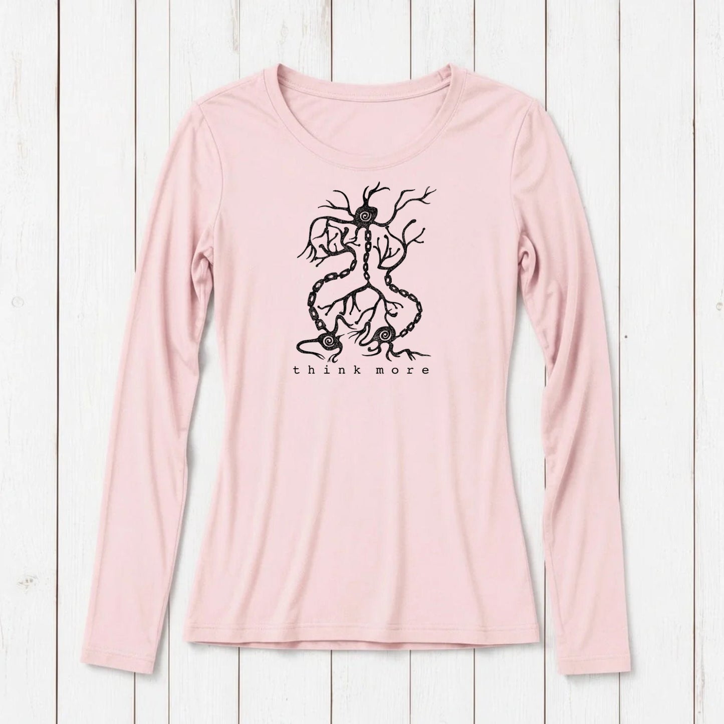 "Think More" Long Sleeve T-Shirt for Women