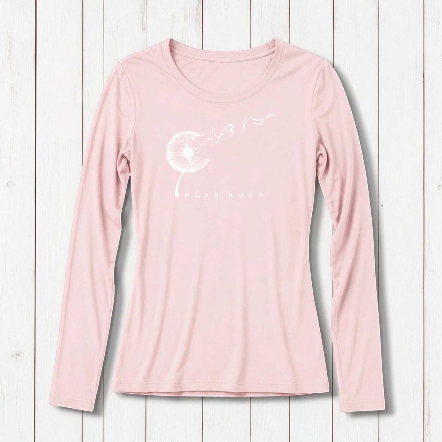 "Wish More" Dandelion Long Sleeve T-Shirt for Women