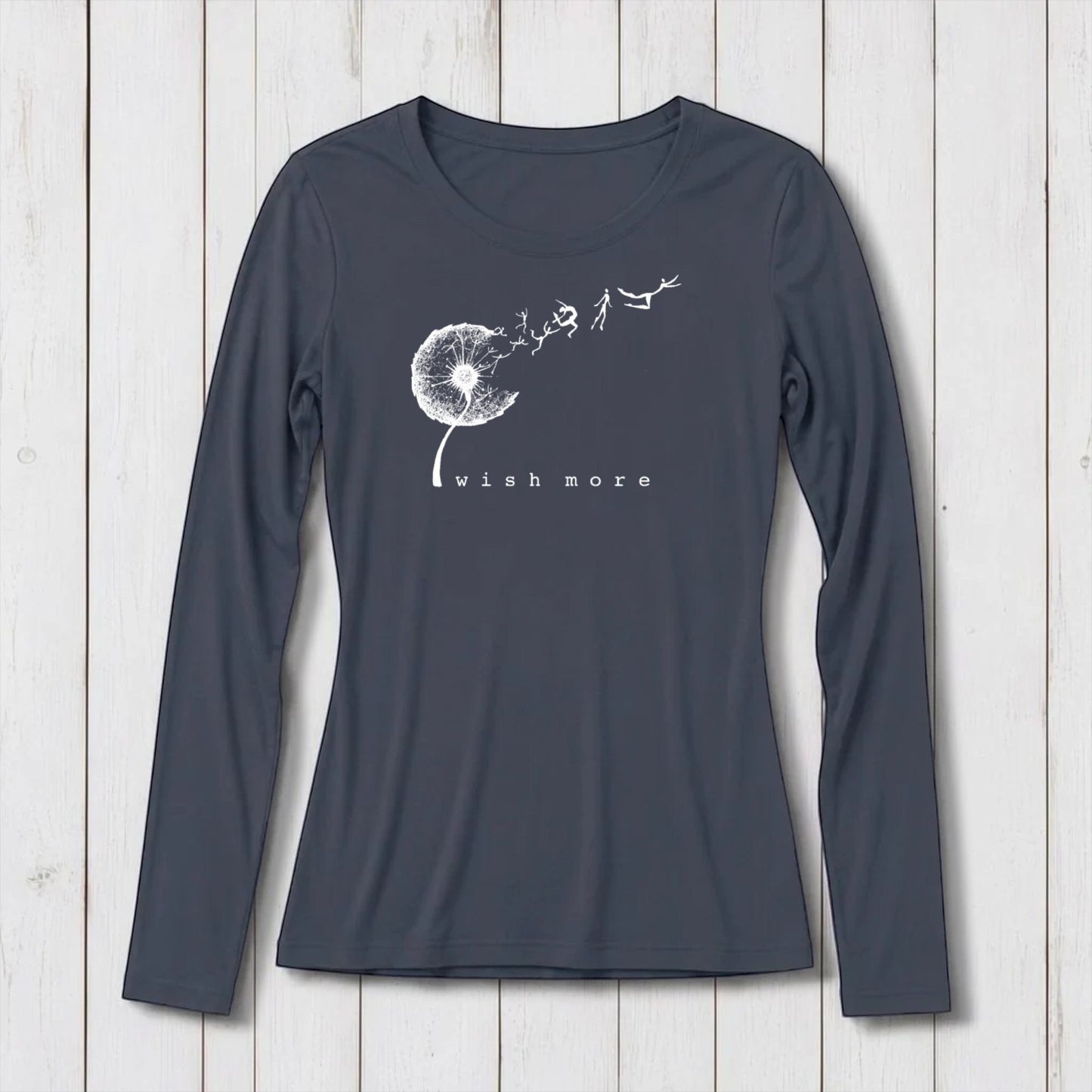 "Wish More" Dandelion Long Sleeve T-Shirt for Women