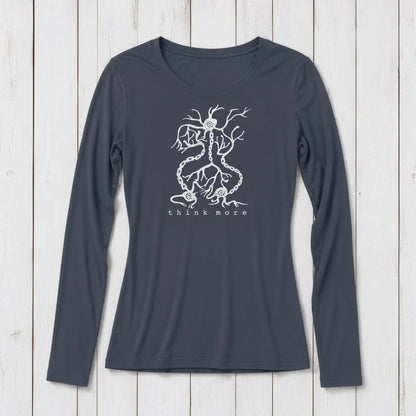 "Think More" Long Sleeve T-Shirt for Women